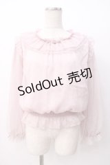 axes femme POETIQUE / 巻き薔薇シフォンブラウス  ピンク Y-25-07-16-031-AX-BL-SZ-ZY