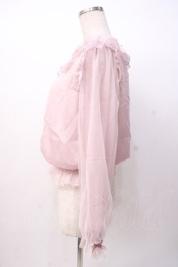 画像2: axes femme POETIQUE / 巻き薔薇シフォンブラウス  ピンク Y-25-07-16-031-AX-BL-SZ-ZY