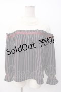 axes femme / レース切替レジメカットプルオーバー  紺 Y-25-07-16-033-AX-TO-SZ-ZY