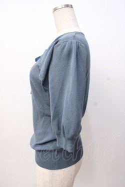 画像2: F＆A / フロント開き5分袖ニットプルオーバー  青 Y-25-07-16-034-LO-TO-SZ-ZY