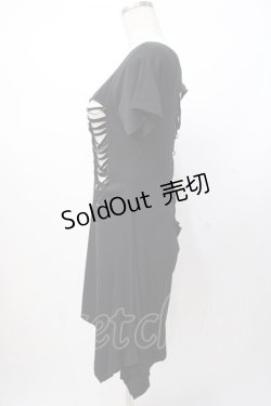 画像2: GHOST of HARLEM / ダメージロングカットソー F 黒 Y-25-07-16-038-GL-TO-SZ-ZY