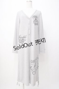 画像1: GHOST of HARLEM / サイドギャザーロングカーディガン F グレー Y-25-07-16-040-GL-TO-SZ-ZT453