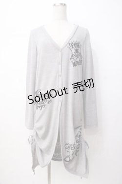 画像4: GHOST of HARLEM / サイドギャザーロングカーディガン F グレー Y-25-07-16-040-GL-TO-SZ-ZT453