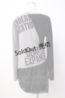 画像3: GHOST of HARLEM / 配色pt裾シフォンワンピース F グレー×黒 Y-25-07-16-041-GL-OP-SZ-ZT455