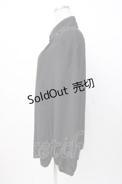 画像2: Ozz Croce / タック入り刺繍ブラウス  黒 Y-25-07-16-044-OO-OP-SZ-ZY