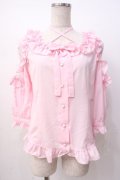 Angelic Pretty / Sweetリボンブラウス  ピンク Y-25-07-16-004-AP-BL-SZ-ZY
