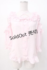 Angelic Pretty / Sweetリボンブラウス  ピンク Y-25-07-16-004-AP-BL-SZ-ZY