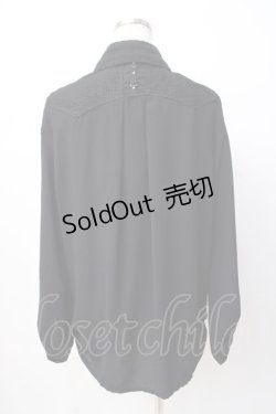 画像3: Ozz Croce / タック入り刺繍ブラウス  黒 Y-25-07-16-044-OO-OP-SZ-ZY