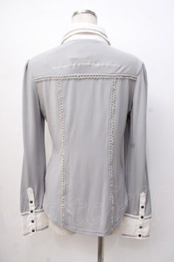 画像3: OZZ ANGELO / 刺繍入りシャツ  グレー Y-25-07-16-045-OO-BL-SZ-ZY