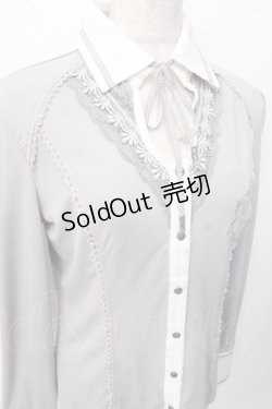 画像4: OZZ ANGELO / 刺繍入りシャツ  グレー Y-25-07-16-045-OO-BL-SZ-ZY