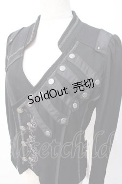 画像4: Ozz oneste / 歯車薔薇刺繍ショートジャケット  黒 Y-25-07-16-048-OO-JA-SZ-ZY