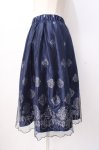 画像2: axes femme / オーナメント柄チュールスカート M 紺 Y-25-07-16-049-AX-SK-SZ-ZT479 (2)