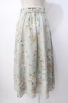 画像3: an another angelus / アートタッチ花柄セミフレアースカート  ミント Y-25-07-16-053-CA-SK-SZ-ZT197 (3)