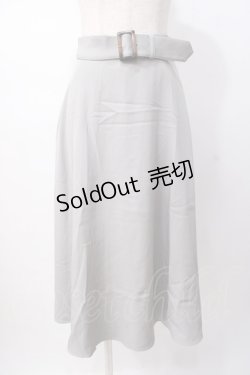 画像1: an another angelus / ベルト付きバックラッフルフレアースカート  グレー Y-25-07-16-054-CA-SK-SZ-ZY
