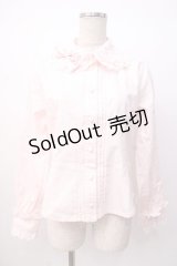 BABY,THE STARS SHINE BRIGHT / いちごレースのミルフィーユブラウス  ピンク Y-25-07-16-005-BA-BL-SZ-ZY