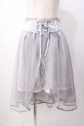 axes femme kawaii / チュールレーススカート  サックス Y-25-07-16-058-AX-SK-SZ-ZY