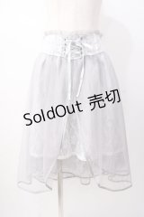 axes femme kawaii / チュールレーススカート  サックス Y-25-07-16-058-AX-SK-SZ-ZY
