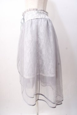 画像2: axes femme kawaii / チュールレーススカート  サックス Y-25-07-16-058-AX-SK-SZ-ZY