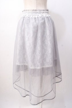 画像3: axes femme kawaii / チュールレーススカート  サックス Y-25-07-16-058-AX-SK-SZ-ZY