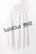 axes femme POETIQUE / バックフリルレースアップスカート  サックス Y-25-07-16-059-AX-SK-SZ-ZY