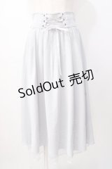 axes femme POETIQUE / バックフリルレースアップスカート  サックス Y-25-07-16-059-AX-SK-SZ-ZY