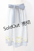 axes femme POETIQUE / シトロンフラワーリーススカート  サックス Y-25-07-16-060-AX-SK-SZ-ZY