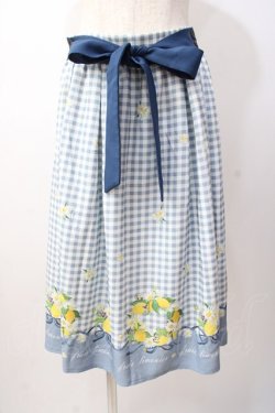 画像1: axes femme POETIQUE / シトロンフラワーリーススカート  サックス Y-25-07-16-060-AX-SK-SZ-ZY