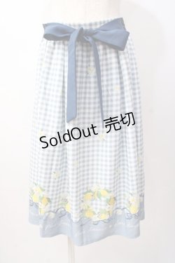 画像1: axes femme POETIQUE / シトロンフラワーリーススカート  サックス Y-25-07-16-060-AX-SK-SZ-ZY