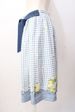 画像2: axes femme POETIQUE / シトロンフラワーリーススカート  サックス Y-25-07-16-060-AX-SK-SZ-ZY