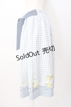 画像2: axes femme POETIQUE / シトロンフラワーリーススカート  サックス Y-25-07-16-060-AX-SK-SZ-ZY