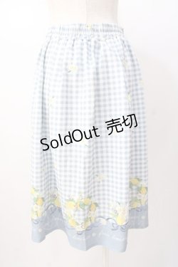 画像3: axes femme POETIQUE / シトロンフラワーリーススカート  サックス Y-25-07-16-060-AX-SK-SZ-ZY