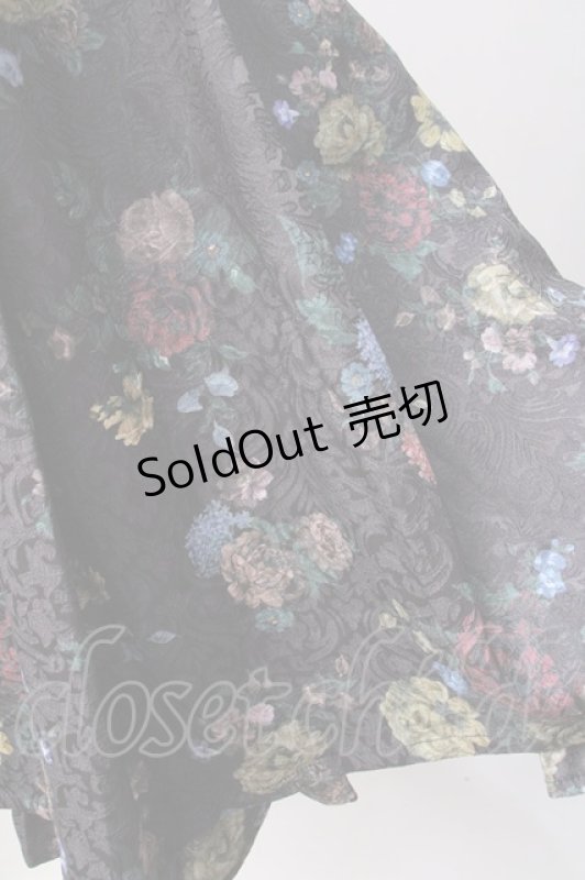 画像4: axes femme Kawaii / クラシックブーケ柄スカート  黒 Y-25-07-16-064-AX-SK-SZ-ZT479 (4)