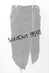 Ozz Croce / アシメZIPスカート  黒 Y-25-07-16-066-OO-SK-SZ-ZY