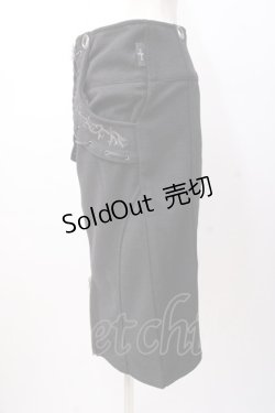 画像2: Ozz Croce / アシメZIPスカート  黒 Y-25-07-16-066-OO-SK-SZ-ZY