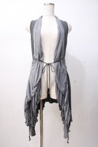 Rozen Kavalier / ジレ着風カーディガン  グレー Y-25-07-16-072-OO-TO-SZ-ZY