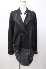 Rozen Kavalier / 刺繍衿ロングジャケット  黒 Y-25-07-16-073-OO-JA-SZ-ZY
