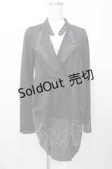 Rozen Kavalier / 刺繍衿ロングジャケット  黒 Y-25-07-16-073-OO-JA-SZ-ZY
