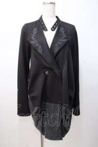 Rozen Kavalier / 刺繍衿ロングジャケット  黒 Y-25-07-16-073-OO-JA-SZ-ZY