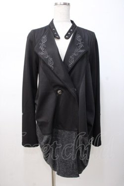 画像1: Rozen Kavalier / 刺繍衿ロングジャケット  黒 Y-25-07-16-073-OO-JA-SZ-ZY