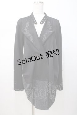 画像1: Rozen Kavalier / 刺繍衿ロングジャケット  黒 Y-25-07-16-073-OO-JA-SZ-ZY