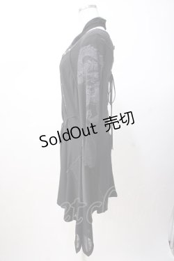 画像2: Ozz Croce / 龍プリント入りアシメワンピース  黒 Y-25-07-16-077-OO-OP-SZ-ZY