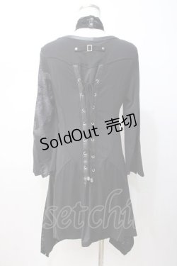 画像3: Ozz Croce / 龍プリント入りアシメワンピース  黒 Y-25-07-16-077-OO-OP-SZ-ZY