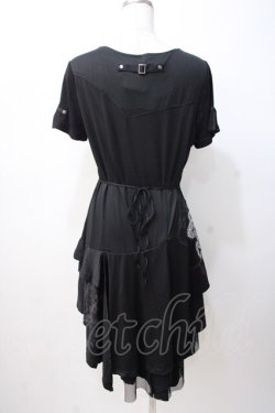 画像3: Ozz Croce / 龍刺繍入りアシメワンピース  黒 Y-25-07-16-078-OO-OP-SZ-ZY