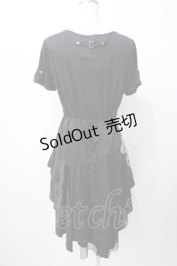 画像3: Ozz Croce / 龍刺繍入りアシメワンピース  黒 Y-25-07-16-078-OO-OP-SZ-ZY