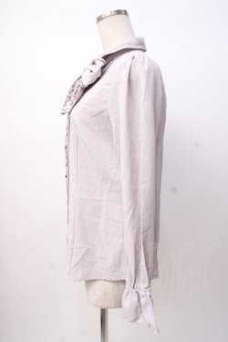 画像2: axes femme / 刺繍リボンブラウス  グレー Y-25-07-16-007-AX-BL-SZ-ZY