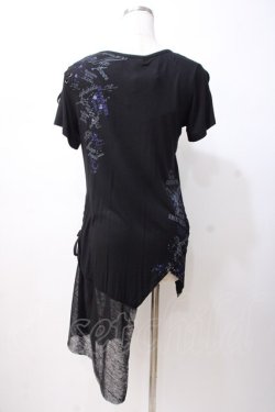 画像3: GHOST of HARLEM / プリント入りアシメトップス F 黒 Y-25-07-16-079-GL-TO-SZ-ZY