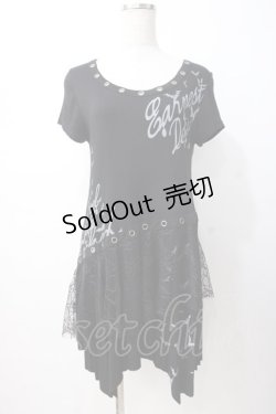 画像1: GHOST of HARLEM / 蜘蛛の巣レース使いワンピ F 黒 Y-25-07-16-081-GL-OP-SZ-ZY