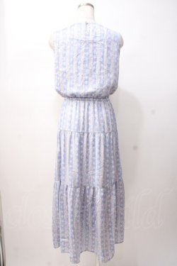 画像3: axes femme / ストライプフラワーptワンピース M ブルー Y-25-07-16-084-AX-OP-SZ-ZY