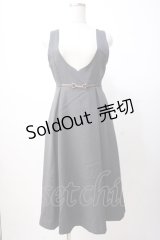 F i.n.t / チェーンビット使いディープVネックジャンパースカート  チャコール Y-25-07-16-089-CA-OP-SZ-ZY
