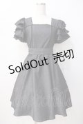 axes femme kawaii / ベアズベーカリー刺繍ワンピース  黒 Y-25-07-16-096-AX-OP-SZ-ZY